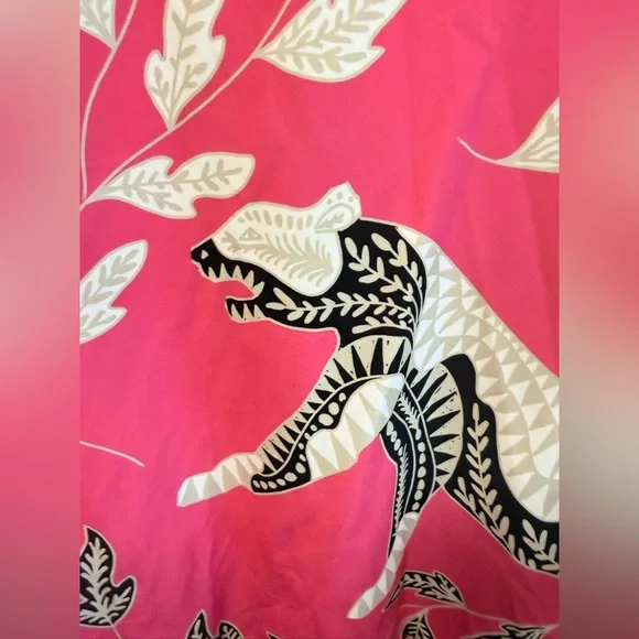 NWT - Noli Pink and White Cheetah Print Collared Button-Up Shirt - Size M - Picture 8 of 14